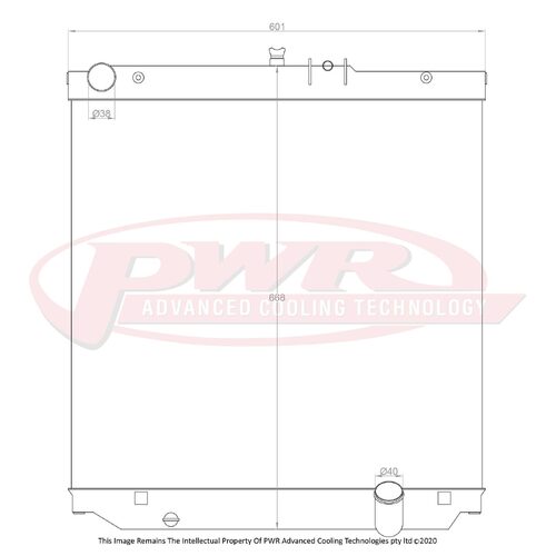 PWR 55mm Radiator for Toyota Landcruiser 70 Series 2007+)