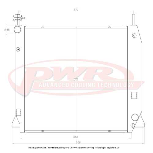 PWR 42mm Radiator for Holden Rodeo RA 3.6L Petrol 03-08)