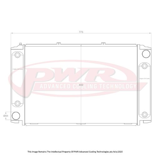 PWR 55mm Radiator for Porsche 928 S4 V8 87-89) w/ Engine Oil Coolers