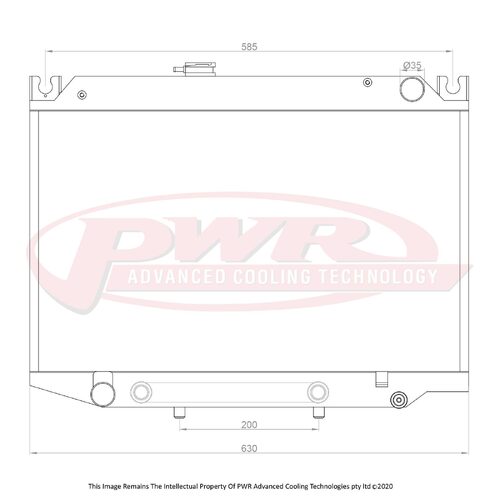 PWR 42mm Radiator for Toyota Celica A60 Auto 81-85)