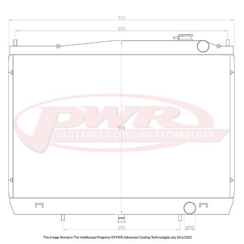PWR 42mm Radiator for Nissan Navara D22 Diesel 97-04)