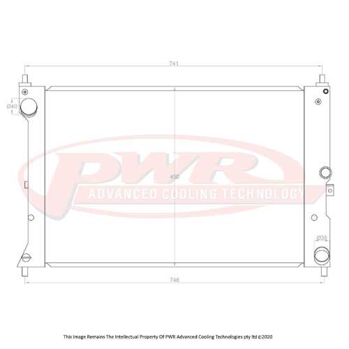 PWR 42mm Radiator for Ford Falcon FG 5.4L V8 & 4.0L Turbo 08-14)