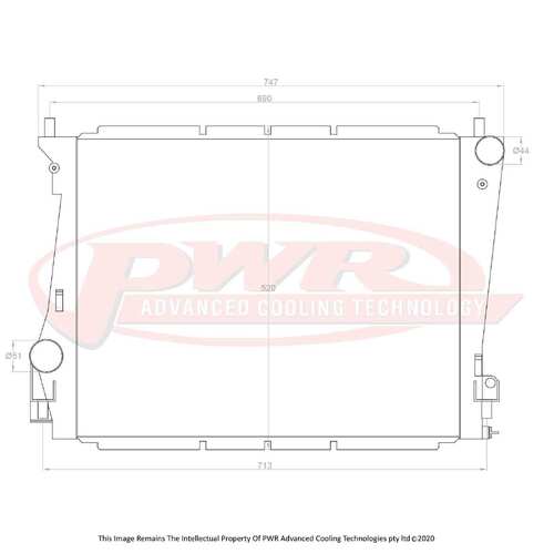 PWR 55mm Radiator for Ford Mustang GT500/Shelby V8 08-10)