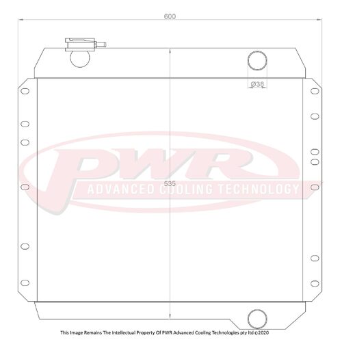 PWR 55mm Radiator for Toyota Landcruiser 40 Series 64-89)