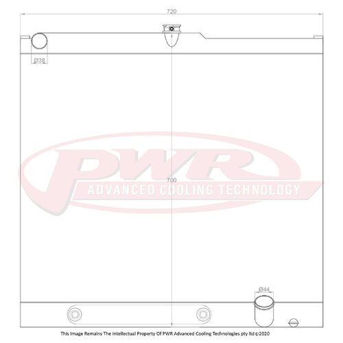 PWR 55mm Closemesh Radiator w/ Filler for Toyota Landcruiser 200 Series 4.5L Diesel Auto 2007+)