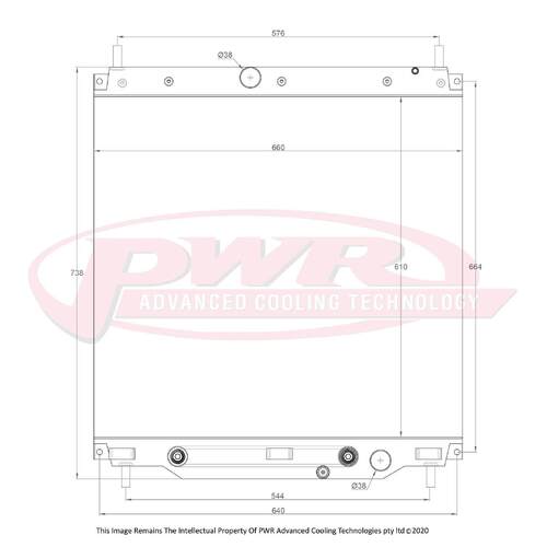 PWR 42mm Radiator for LDV T60 Auto 2017+)