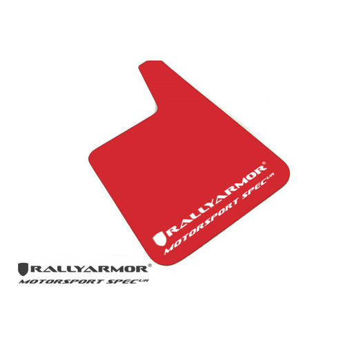 Rally Armor for Universal Red MSpec Mud flap White logo 