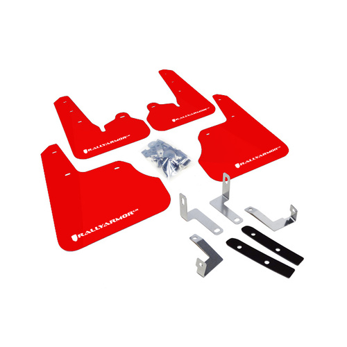 Rally Armor for Impreza 4D/5D Red Mud flap White logo 2012-2016 