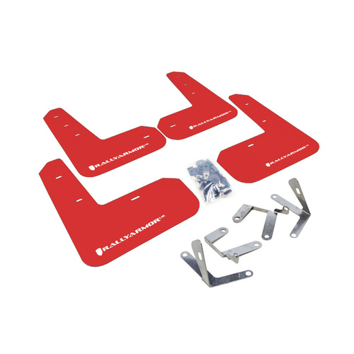 Rally Armor for BRZ/FR-S Red Mud flap White logo 2013+