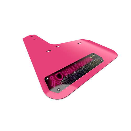 Rally Armor for Fiat 500 Pink Mud Flap BLK Emblem 2012-18 