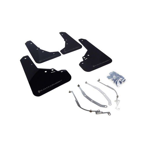 Rally Armor for Fiat 500 Mud flap Grey Logo 2012+