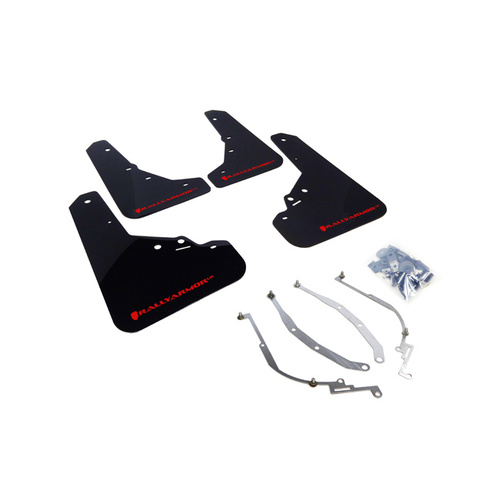 Rally Armor for Fiat 500 Mud flaps Red Logo 2012+