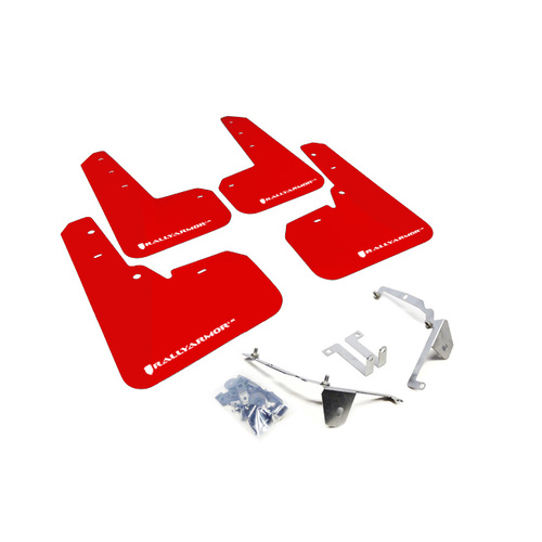 Rally Armor for Subaru XV Crosstrek Red Mud Flap White logo 2013-17 