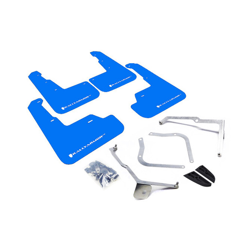 Rally Armor for Subaru WRX & STI Sedan Blue Mud Flap White Logo 2015-19 