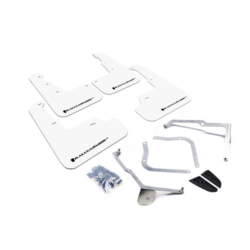 Rally Armor for Subaru WRX & STI Sedan White Mud Flap BLK Logo 2015-19 