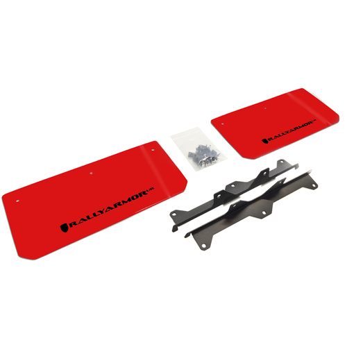 Rally Armor for Polaris Slingshot Front Red Mud Flaps BLK Logo 2015-16 