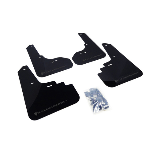 Rally Armor for Subaru Legacy BLK UR Mud Flap Grey Logo 2005-09 
