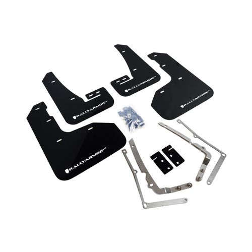 Rally Armor for 2015-17.5 MKVII VW Golf R Mud Flaps White Logo 2015+