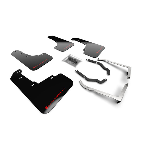 Rally Armor for Subaru XV Crosstrek Lift/AT BLK UR Mud Flap Red Logo 2018-19 