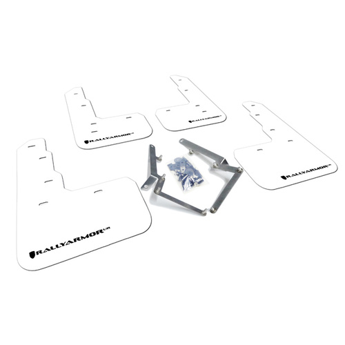 Rally Armor for Civic Type R White Mud Flap BLK Logo 2017-2019 