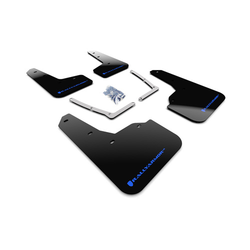 Rally Armor for Honda Civic Si BLK UR Mud Flap Blue Logo 2016-19 