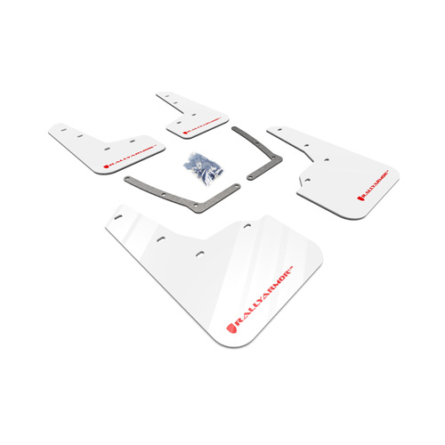 Rally Armor for Honda Civic Si White UR Mud Flap Red Logo 2016-19 