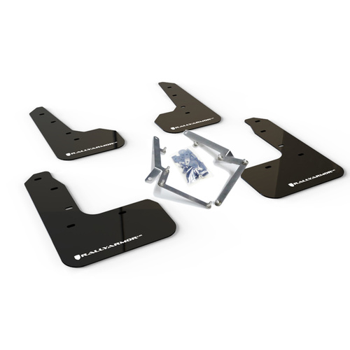 Rally Armor for Civic Sport Touring BLK Mud Flap White Logo 2017-2019 