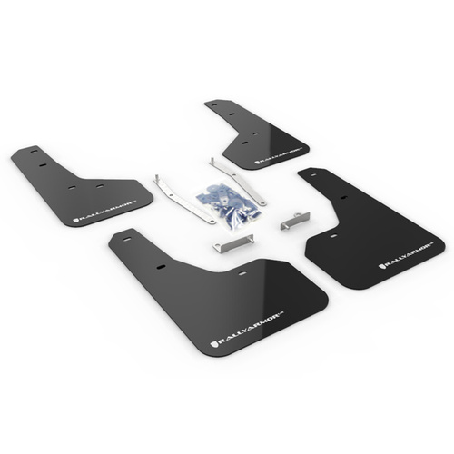 Rally Armor for Subaru Forester BLK UR Mud Flap White Logo 2019+