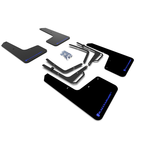 Rally Armor for Ford Raptor BLK UR Mud Flap Blue Logo 2017-19 