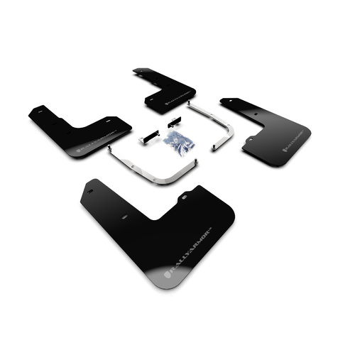 Rally Armor for Hyundai Veloster N BLK UR Mud Flap Grey Logo 2019