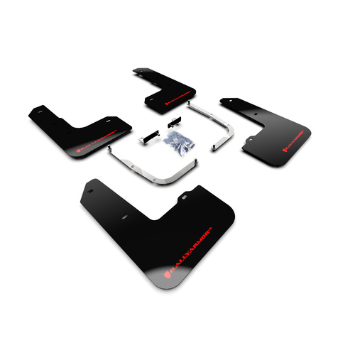 Rally Armor for Hyundai Veloster N BLK UR Mud Flap Red Logo 2019