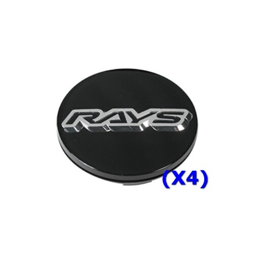 RAYS No.1 VR CAP MODEL-03 BK/Chrome (a set of 4 caps)