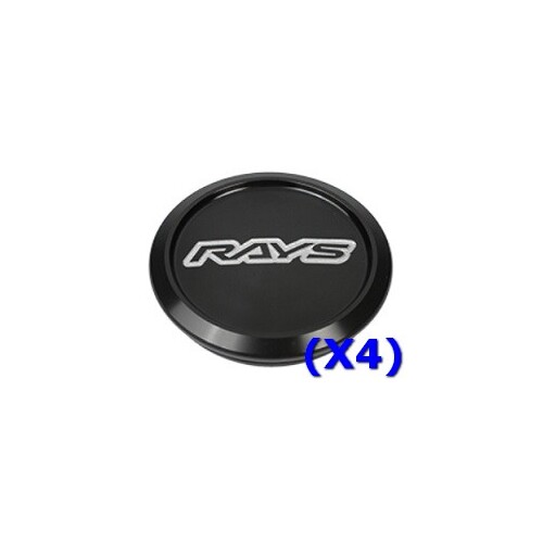RAYS No.4 VR CAP MODEL-01 Low BK/SL (a set of 4 caps)