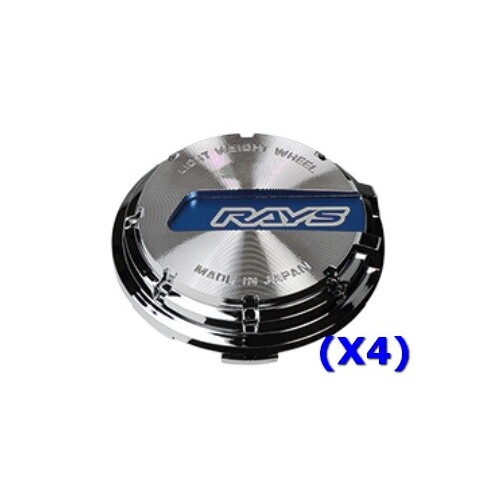 RAYS No.17 GL CAP Chrome/BL (a set of 4 caps)