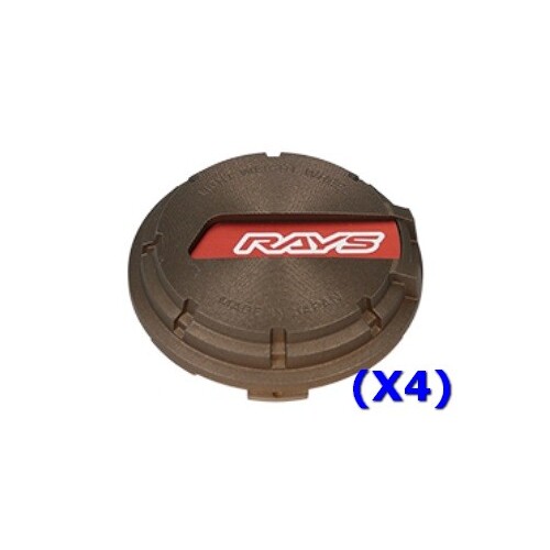 RAYS No.64 GL CAP BR/RD (a set of 4 caps)