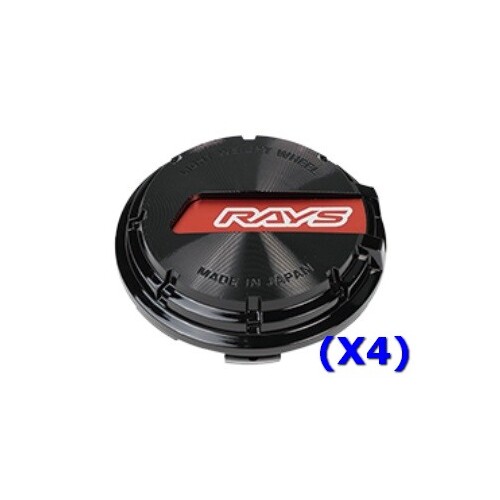 RAYS No.15 GL CAP BK/RD (a set of 4 caps)