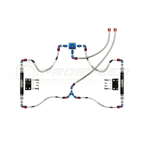 RCM New Age Impreza Parallel Fuel Rail Kit inc lines & SX Regulator for rotated turbo install JDM 2002+
