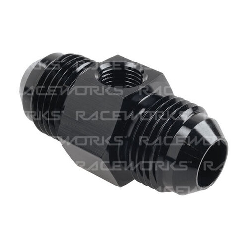 Raceworks Male To Male With 1/8In NPT Port AN-12 RWF-141-12BK