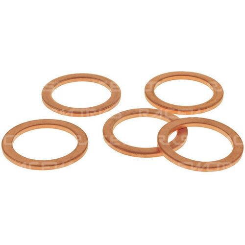 Raceworks Copper Washers ID10mm OD16mm T1.5mm 5Pk ID 8mm, OD 13.8mm RWF-179-8MM