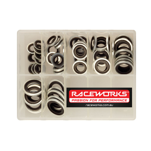 Raceworks Dowty Seal Kit 10 Of Each Size 8mm To 18mm  RWF-180-KIT