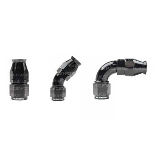 Raceworks Teflon Hose Fitting  60 Degree RWF-208-06BK
