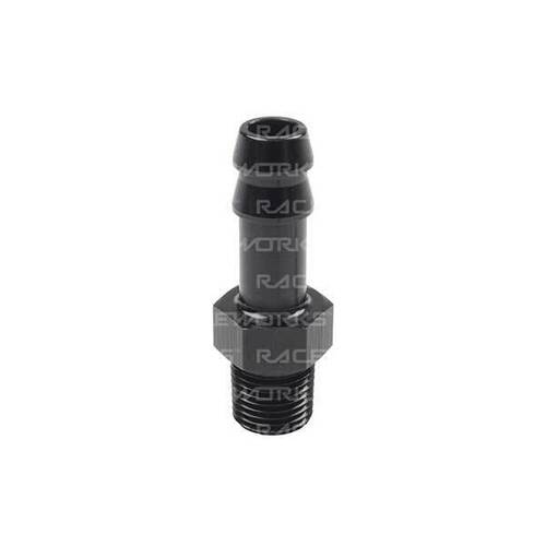 Raceworks Male NPT 1/8'' To 1/4'' () Barb 3/16" RWF-421-02-03BK