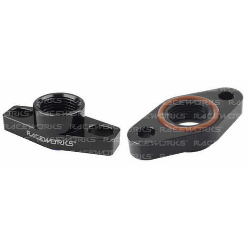 Raceworks Turbo Drain Adapter Female Outlet Universal 38-44mm Slotted - Black  RWF-463-01BK