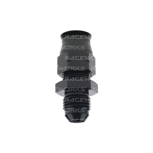 Raceworks Male To 3/8'' Straight Tube Adapter AN-6 to 5/16" RWF-618-06-05BK