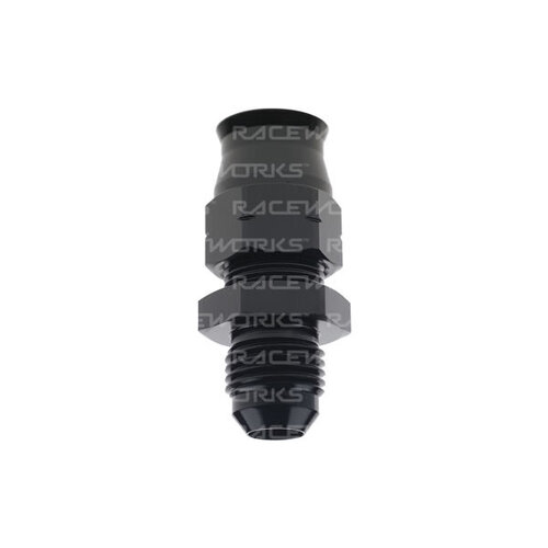 Raceworks Male To 3/8'' Straight Tube Adapter AN-8 to 1/2" RWF-618-08-08BK