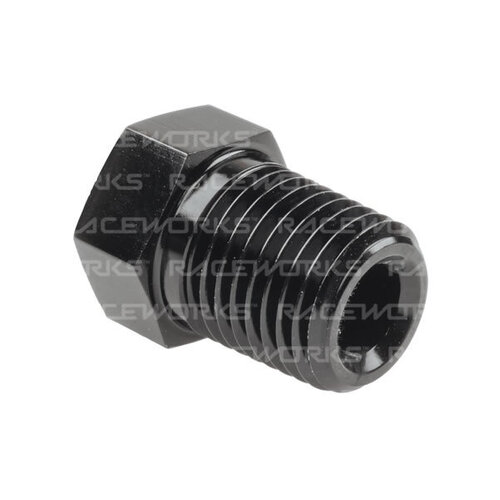 Raceworks NPT Reducer Female 1/8'' - Male 1/4'' 1/8" NPT to 1/2" NPT RWF-912-08-02BK