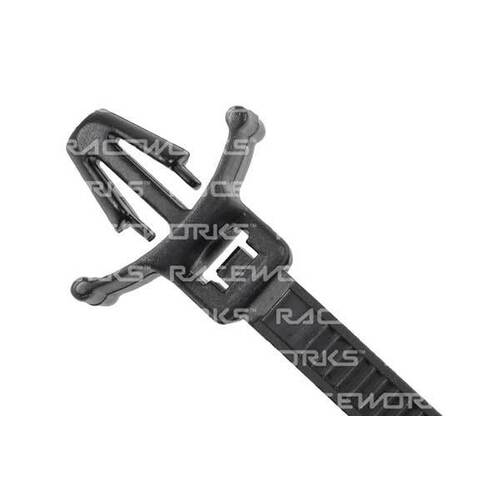 Raceworks Push Mount Cable Tie Black Pk100 200mm  RWM-030
