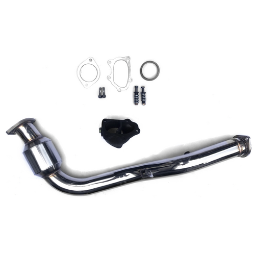 AVO 3" Stainless Steel Downpipe w/Twin Scroll Outlet FOR (JDM Sti)