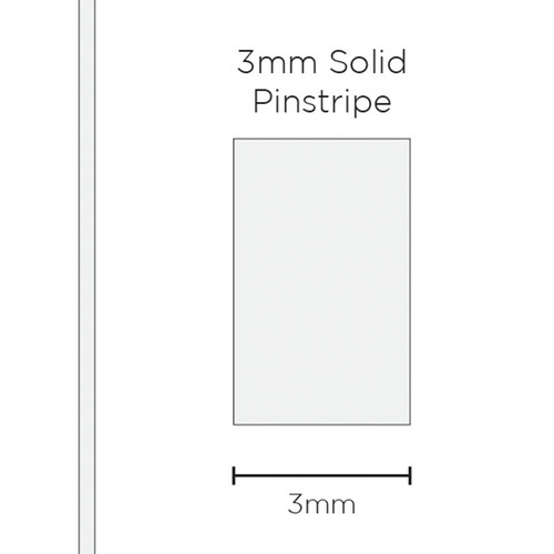 Pinstripe Solid White 3mm x 10mt