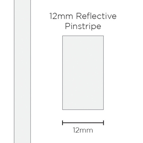 Pinstripe Reflective White 12mm x 1mt